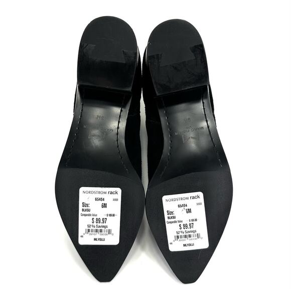 Marc Fisher LTD Yolli Women Black Ankle Boot Size 6 Suede Block Heel Bootie New - Picture 8 of 16